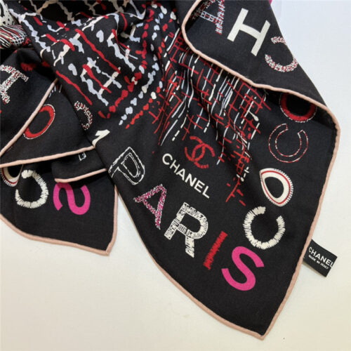 High Quality Luxury Chanel Cashmere Square Scarf product detail