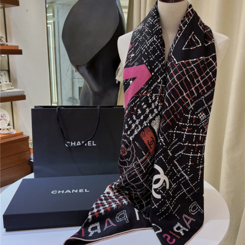 High Quality Luxury Chanel Cashmere Square Scarf product detail