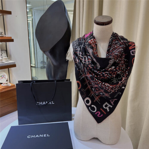 High Quality Luxury Chanel Cashmere Square Scarf