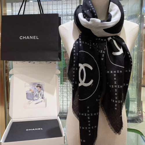 High Quality Luxury Chanel Letter Small Logo Scarf – Style 25101