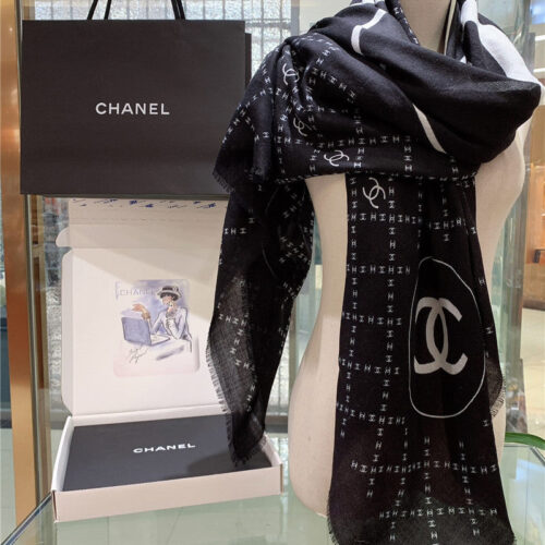 High Quality Luxury Chanel Letter Small Logo Scarf – Style 25101 alternate view