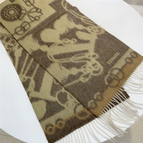 High Quality Luxury Hermes Cashmere Scarf – Style 26201 product detail