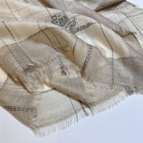 High Quality Luxury Loro Piana Silver Thread Color Block Striped Long Scarf – Style 26619 product detail