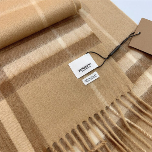 High Quality Luxury Burberry Classic Plaid Cashmere Scarf – Style 24615 product detail