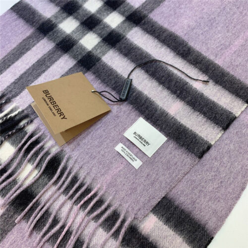 High Quality Luxury Burberry Classic Plaid Cashmere Scarf – Style 24619 product detail