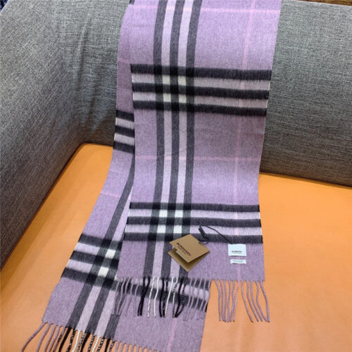 High Quality Luxury Burberry Classic Plaid Cashmere Scarf – Style 24619 product detail
