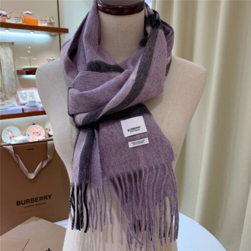 High Quality Luxury Burberry Classic Plaid Cashmere Scarf – Style 24619 product detail