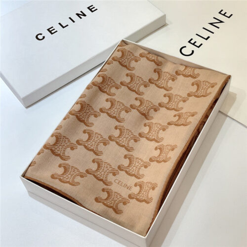 High Quality Luxury Celine All-Over Monogram Cashmere Scarf – Style 24664 product detail