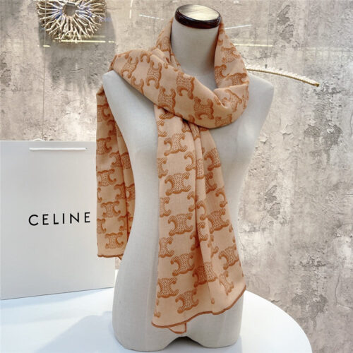 High Quality Luxury Celine All-Over Monogram Cashmere Scarf – Style 24664 alternate view