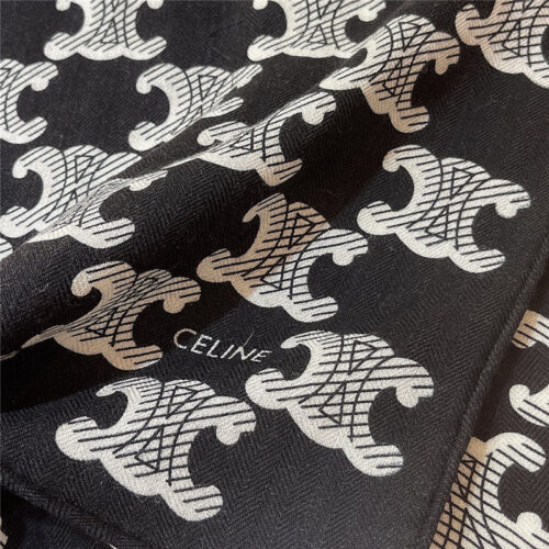 High Quality Luxury Celine All-Over Monogram Cashmere Scarf – Style 24666 product detail