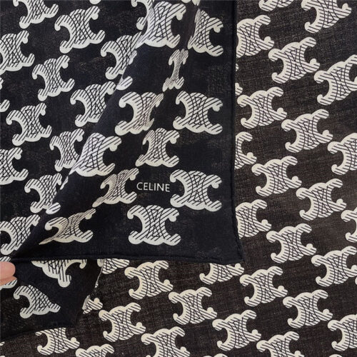 High Quality Luxury Celine All-Over Monogram Cashmere Scarf – Style 24666 product detail