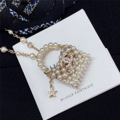 High Quality Luxury Chanel Pearl Bag Necklace product detail
