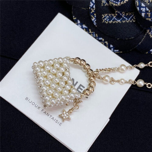 High Quality Luxury Chanel Pearl Bag Necklace product detail