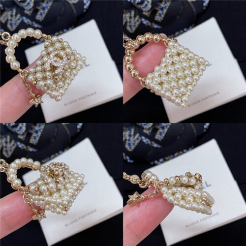 High Quality Luxury Chanel Pearl Bag Necklace product detail
