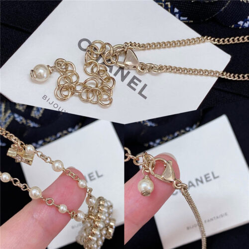 High Quality Luxury Chanel Pearl Bag Necklace product detail