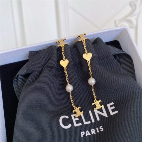 High Quality Luxury Celine Arc De Triomphe Love Pearl Earrings