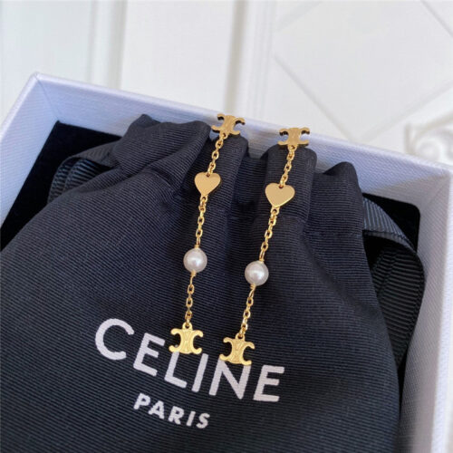 High Quality Luxury Celine Arc De Triomphe Love Pearl Earrings alternate view