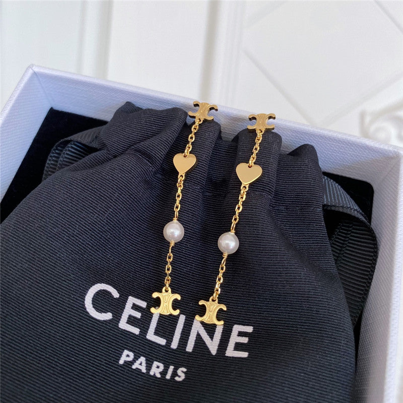 High Quality Luxury Celine Arc De Triomphe Love Pearl Earrings product detail