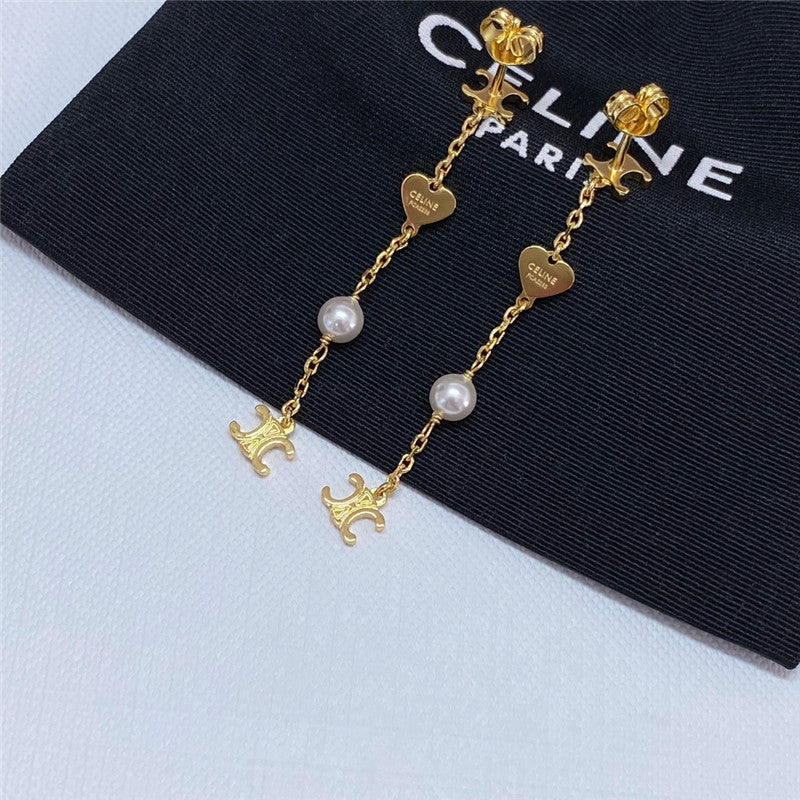 High Quality Luxury Celine Arc De Triomphe Love Pearl Earrings product detail
