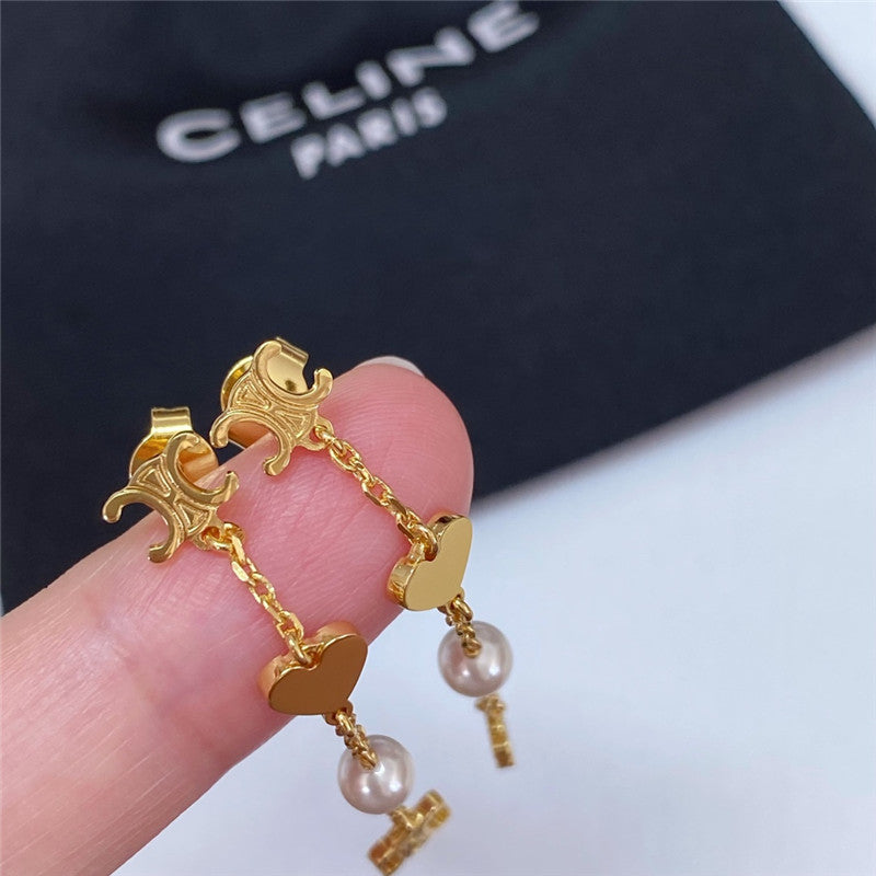 High Quality Luxury Celine Arc De Triomphe Love Pearl Earrings product detail