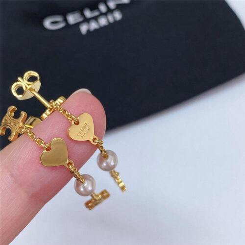 High Quality Luxury Celine Arc De Triomphe Love Pearl Earrings product detail