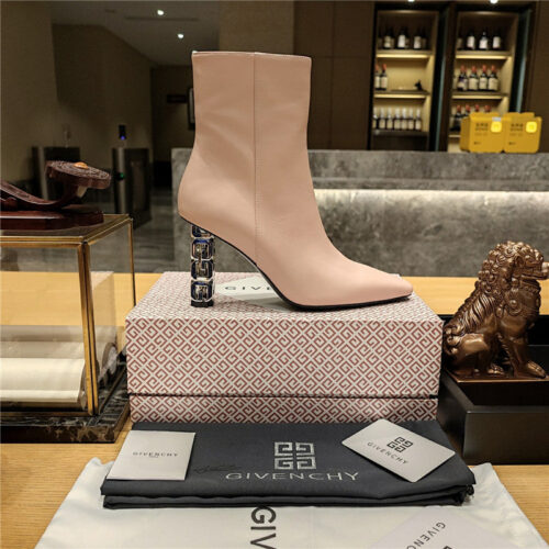 High Quality Luxury Givenchy G Heel Small Square Toe Short Boots – Style 18435 product detail