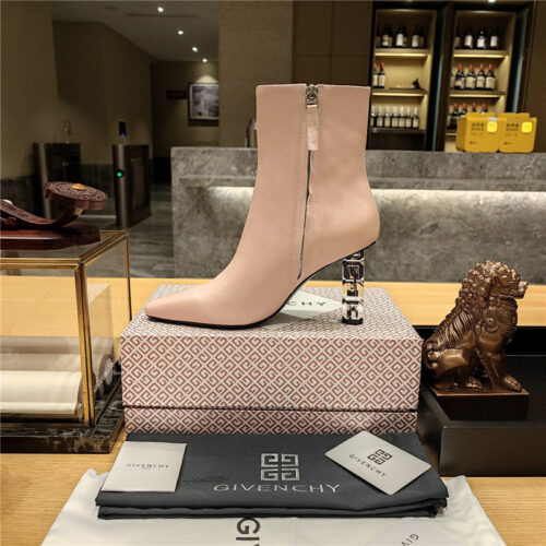 High Quality Luxury Givenchy G Heel Small Square Toe Short Boots – Style 18435 product detail