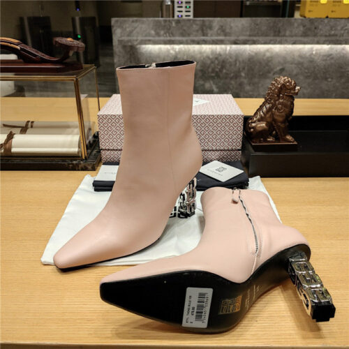 High Quality Luxury Givenchy G Heel Small Square Toe Short Boots – Style 18435 product detail