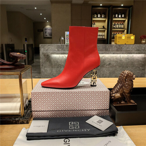 High Quality Luxury Givenchy G Heel Small Square Toe Short Boots – Style 83971 product detail
