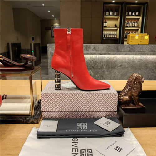 High Quality Luxury Givenchy G Heel Small Square Toe Short Boots – Style 83971 product detail