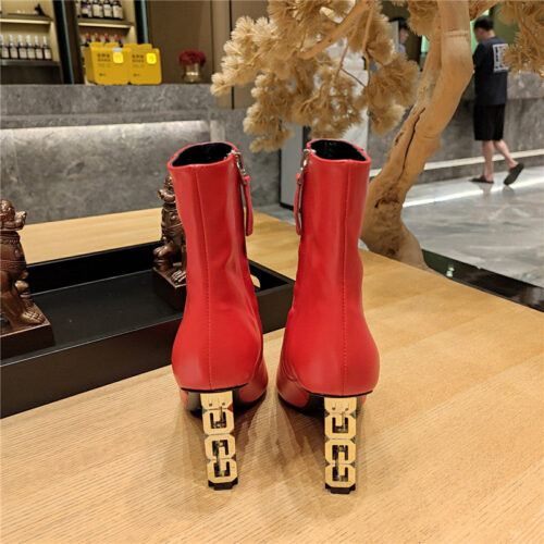 High Quality Luxury Givenchy G Heel Small Square Toe Short Boots – Style 83971 product detail