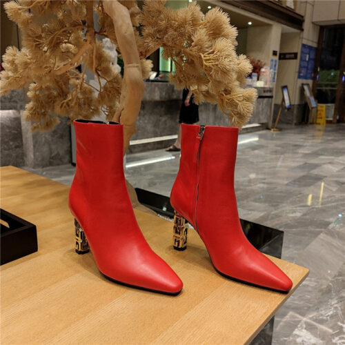 High Quality Luxury Givenchy G Heel Small Square Toe Short Boots – Style 83971 product detail