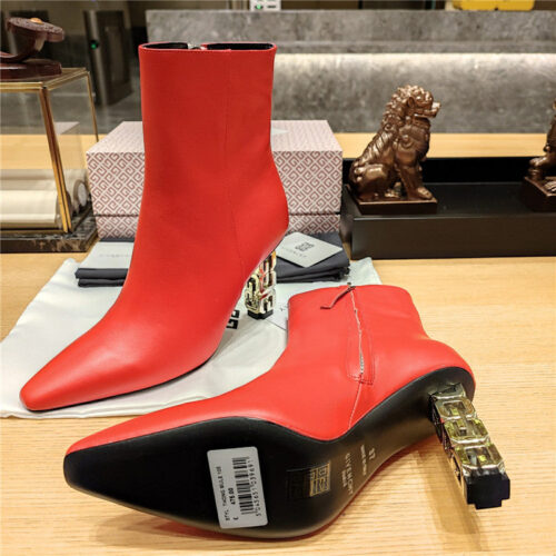 High Quality Luxury Givenchy G Heel Small Square Toe Short Boots – Style 83971 product detail