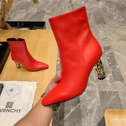 High Quality Luxury Givenchy G Heel Small Square Toe Short Boots – Style 83971 product detail