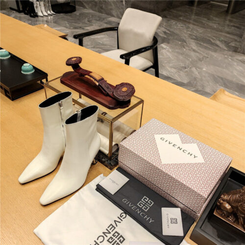 High Quality Luxury Givenchy G Heel Small Square Toe Short Boots – Style 15043 product detail