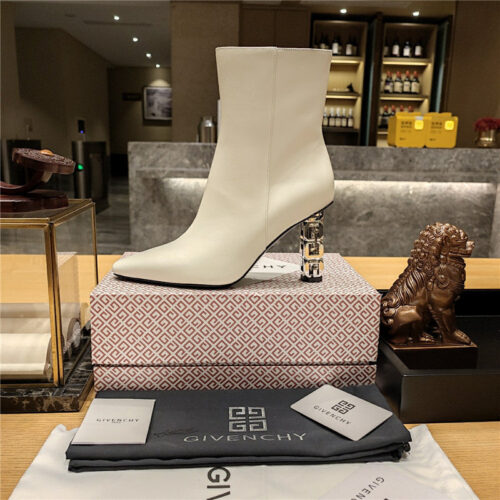 High Quality Luxury Givenchy G Heel Small Square Toe Short Boots – Style 15043 product detail