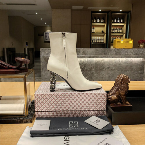 High Quality Luxury Givenchy G Heel Small Square Toe Short Boots – Style 15043 product detail