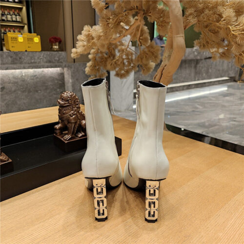 High Quality Luxury Givenchy G Heel Small Square Toe Short Boots – Style 15043 product detail