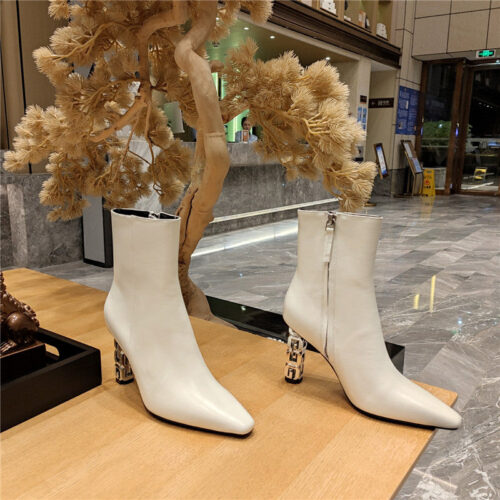 High Quality Luxury Givenchy G Heel Small Square Toe Short Boots – Style 15043 product detail