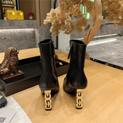 High Quality Luxury Givenchy G Heel Small Square Toe Short Boots – Style 44419 product detail