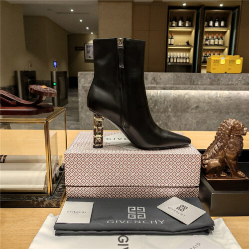 High Quality Luxury Givenchy G Heel Small Square Toe Short Boots – Style 44419 product detail