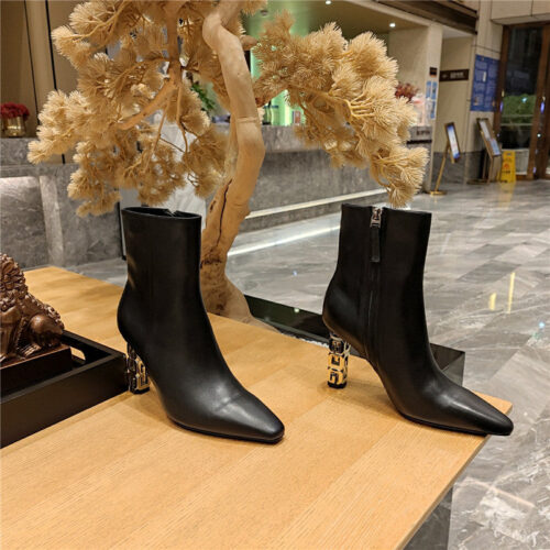 High Quality Luxury Givenchy G Heel Small Square Toe Short Boots – Style 44419 product detail