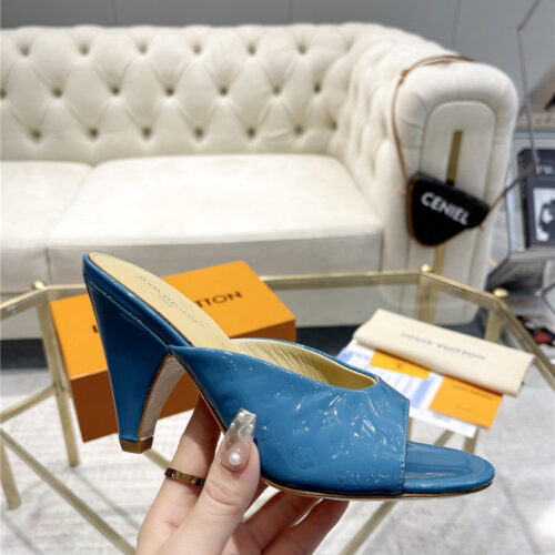 High Quality Luxury Louis Vuitton High Heel Popular Small Slippers – Style 16739 alternate view