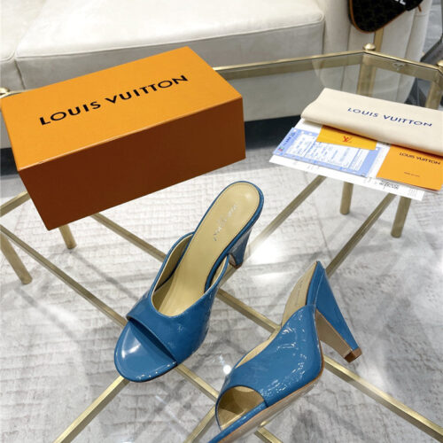 High Quality Luxury Louis Vuitton High Heel Popular Small Slippers – Style 16739 product detail