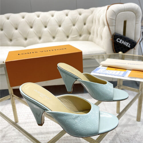 High Quality Luxury Louis Vuitton High Heel Popular Small Slippers – Style 18435 alternate view
