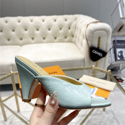 High Quality Luxury Louis Vuitton High Heel Popular Small Slippers – Style 18435 product detail