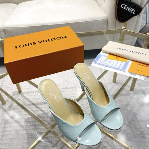 High Quality Luxury Louis Vuitton High Heel Popular Small Slippers – Style 18435