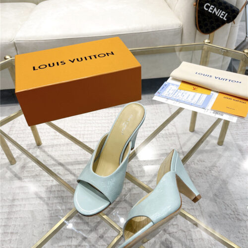High Quality Luxury Louis Vuitton High Heel Popular Small Slippers – Style 18435 product detail
