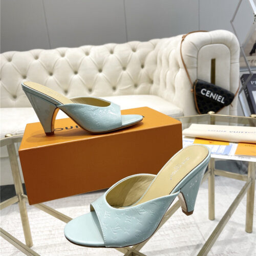High Quality Luxury Louis Vuitton High Heel Popular Small Slippers – Style 18435 product detail