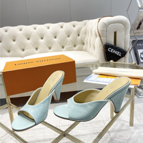 High Quality Luxury Louis Vuitton High Heel Popular Small Slippers – Style 18435 product detail